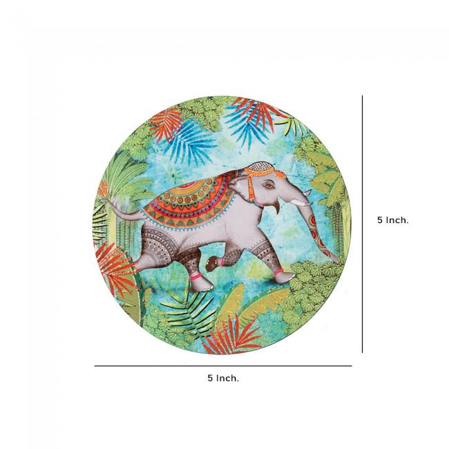 Wooden Coasters (Set of 2) - Tropical Lush