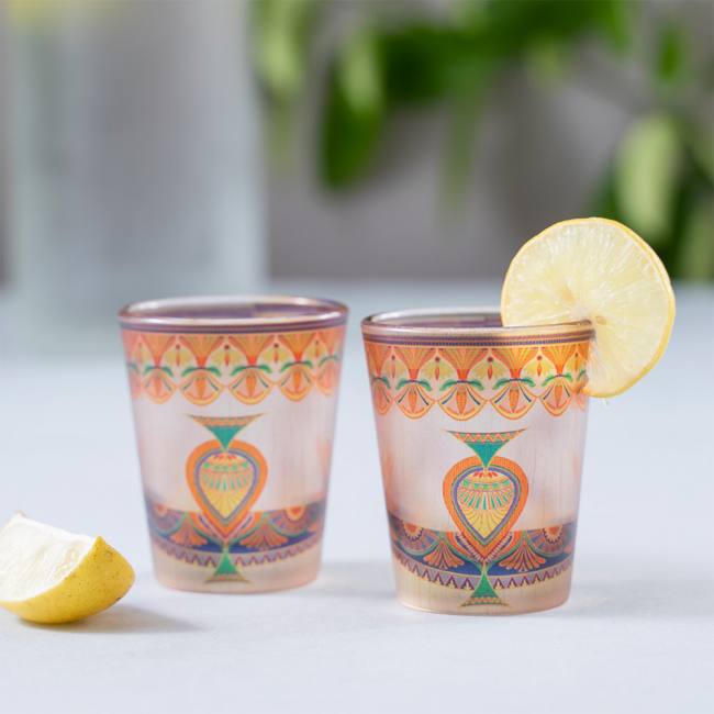 Frosted Shot Glasses - Sylvan Egyptian