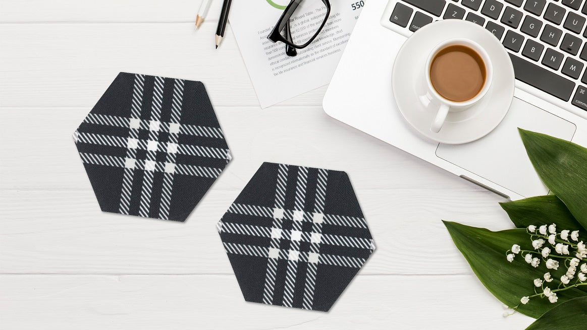 Hexagonal Coasters - Scottish Pride