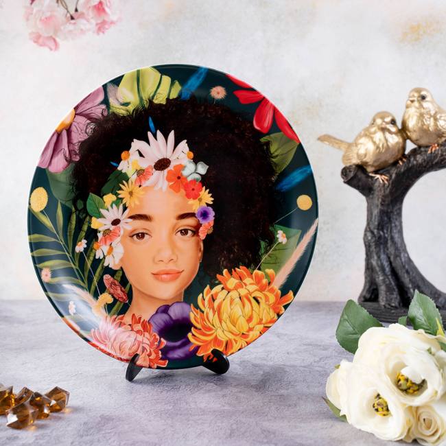 Decorative Wall Plate -The Blooming Beauty