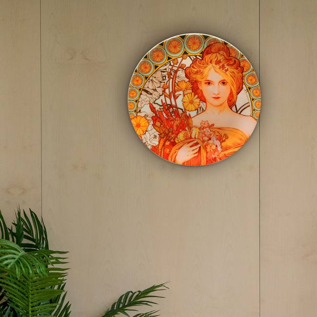 Decorative Wall Plate - The Fantasy by Mucha