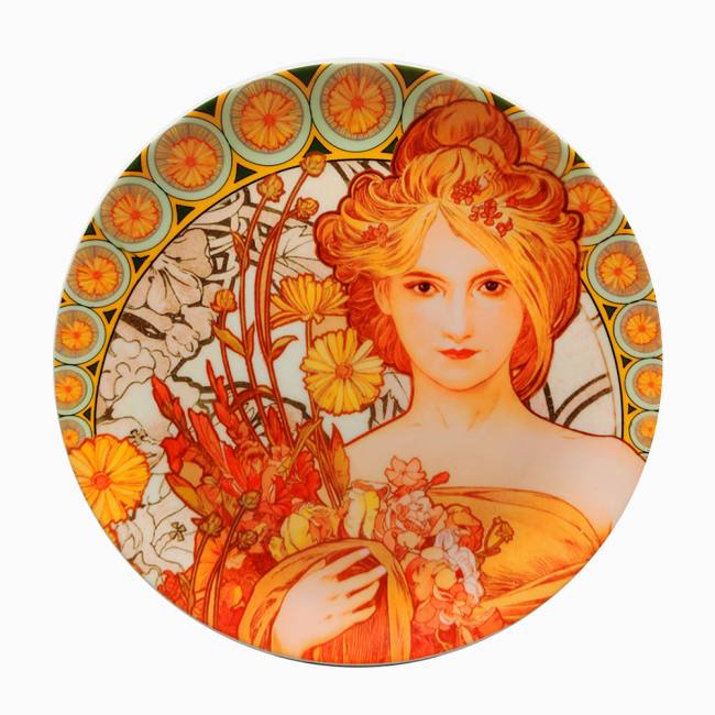 Decorative Wall Plate - The Fantasy by Mucha