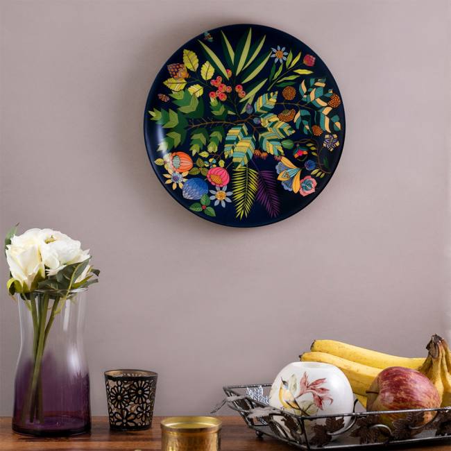 Decorative Wall Plate - Vibrant Bliss Blue