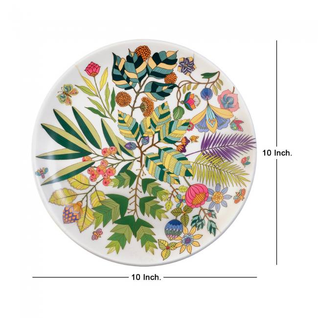 Decorative Wall Plate - Vibrant Bliss White