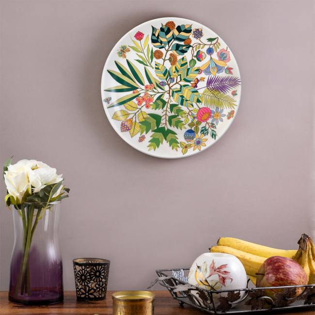 Decorative Wall Plate - Vibrant Bliss White