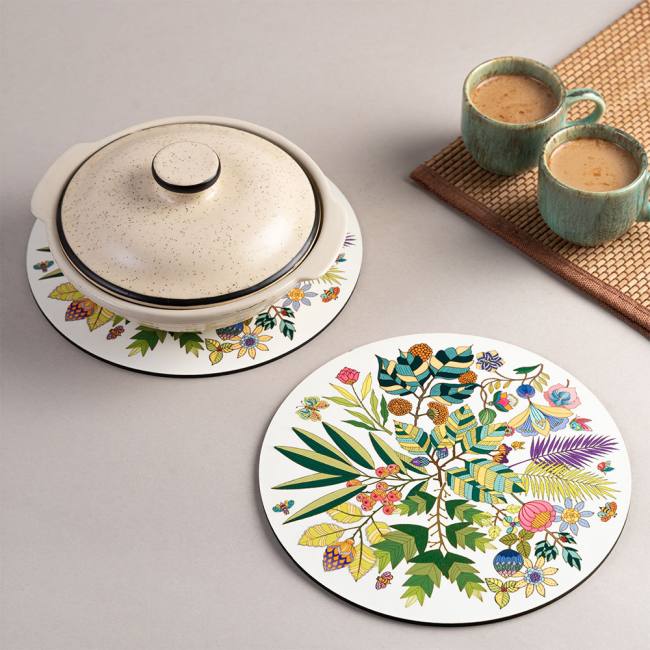 Wooden Coasters (Set of 2) - Vibrant Bliss