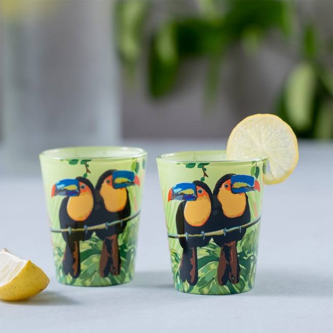 Glass Shot Glasses - Toucan