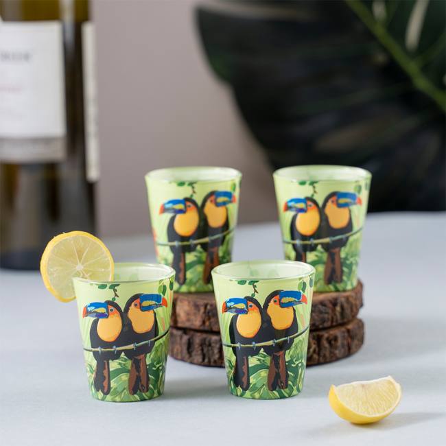 Glass Shot Glasses - Toucan