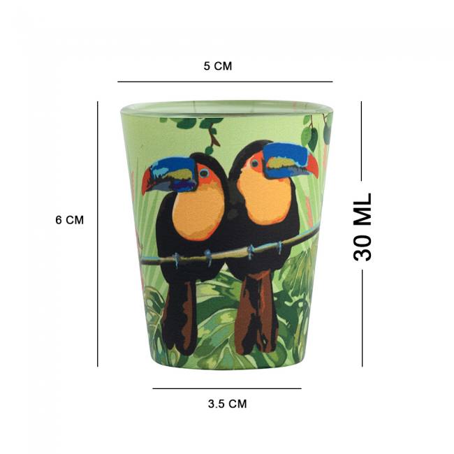 Glass Shot Glasses - Toucan