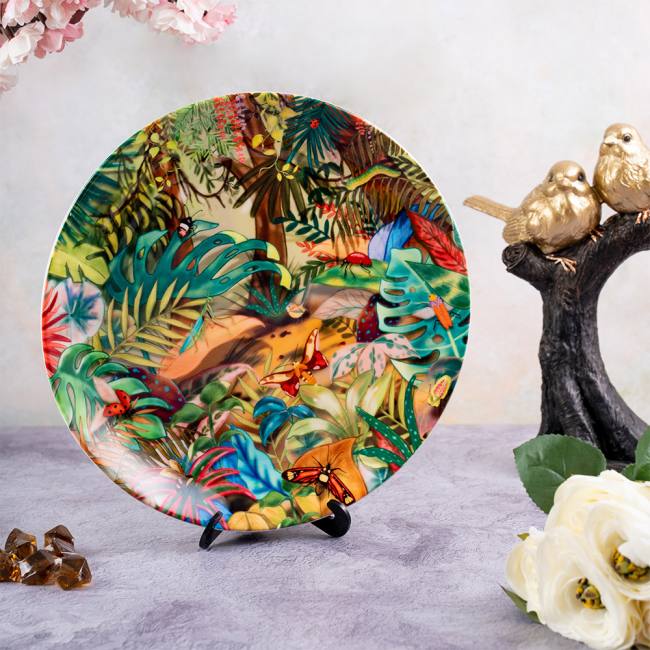 Decorative Wall Plate - Tropical Lush