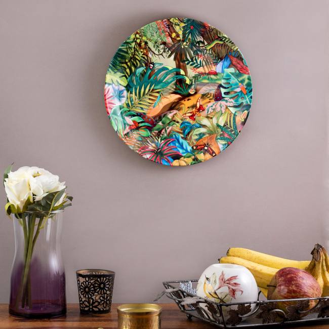 Decorative Wall Plate - Tropical Lush