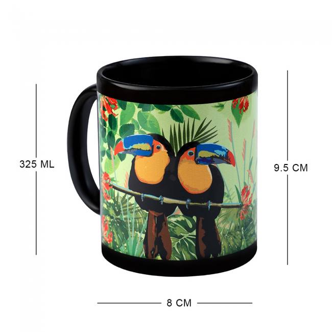 Black Mugs - Tropical Lush