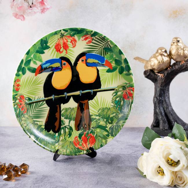 Decorative Wall Plate - Tropical Lush