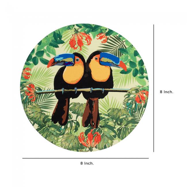 Wooden Coasters (Set of 2) - Tropical Lush
