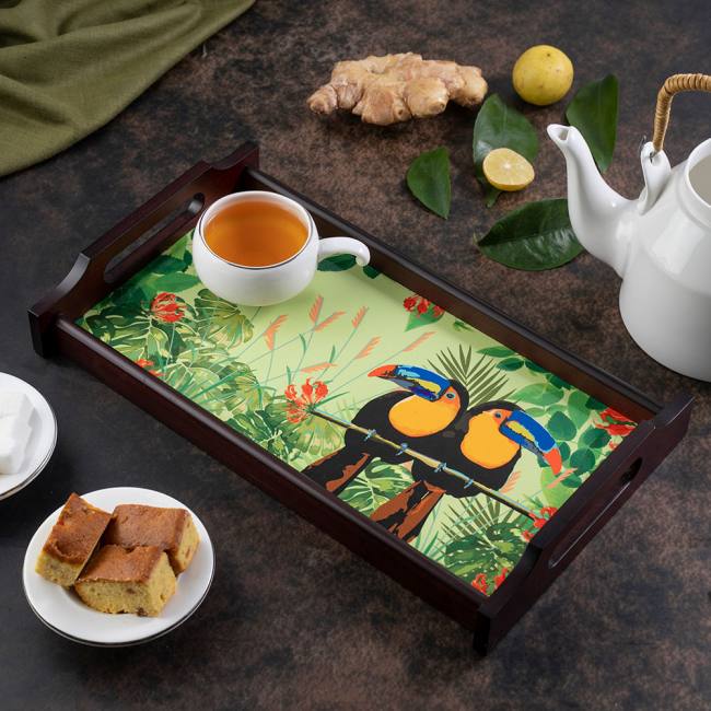 Wooden Trays - Tropical Lush