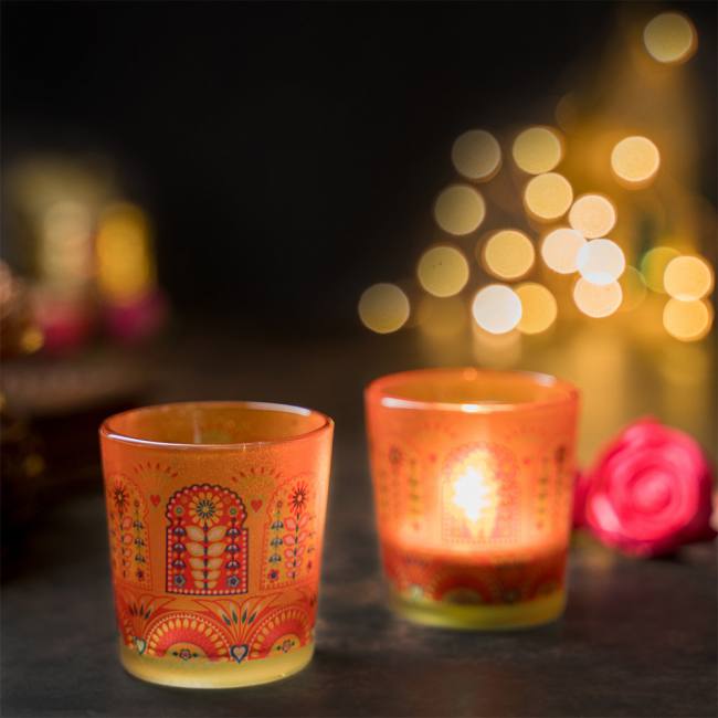 Candle Votives (Set of 2) - Truck Art