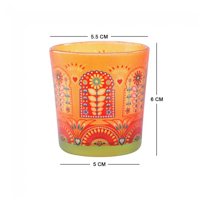 KOLOROBIA Truck Art Candle Votive | Votives for Gifting on House Warming | Birthday | Anniversary, (Set of 2)