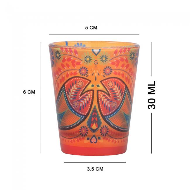 Glass Shot Glasses - Truck Art Fishes