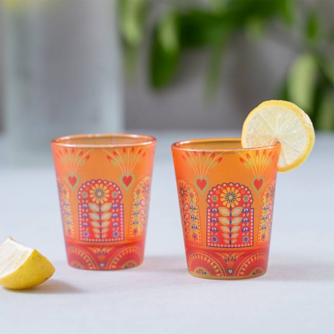 Frosted Shot Glasses - Truck Art Jharokha