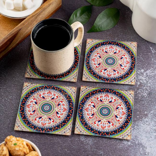 Glass Coasters (Set of 4) - Pristine Turkish