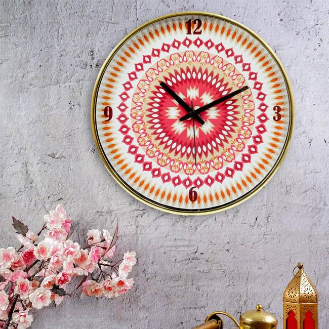 Wall Clock - Dazzling Ikat