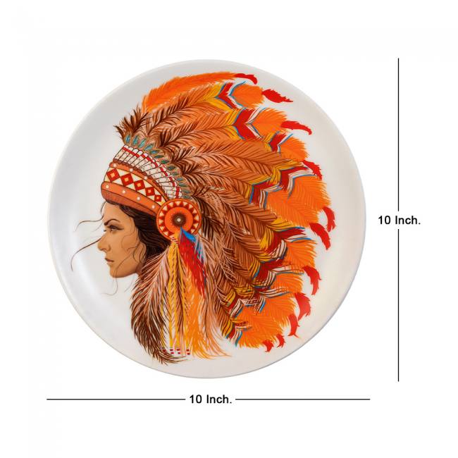Decorative Wall Plate - Female Native American