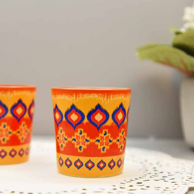Candle Votives (Set of 2) - Dazzling Ikat