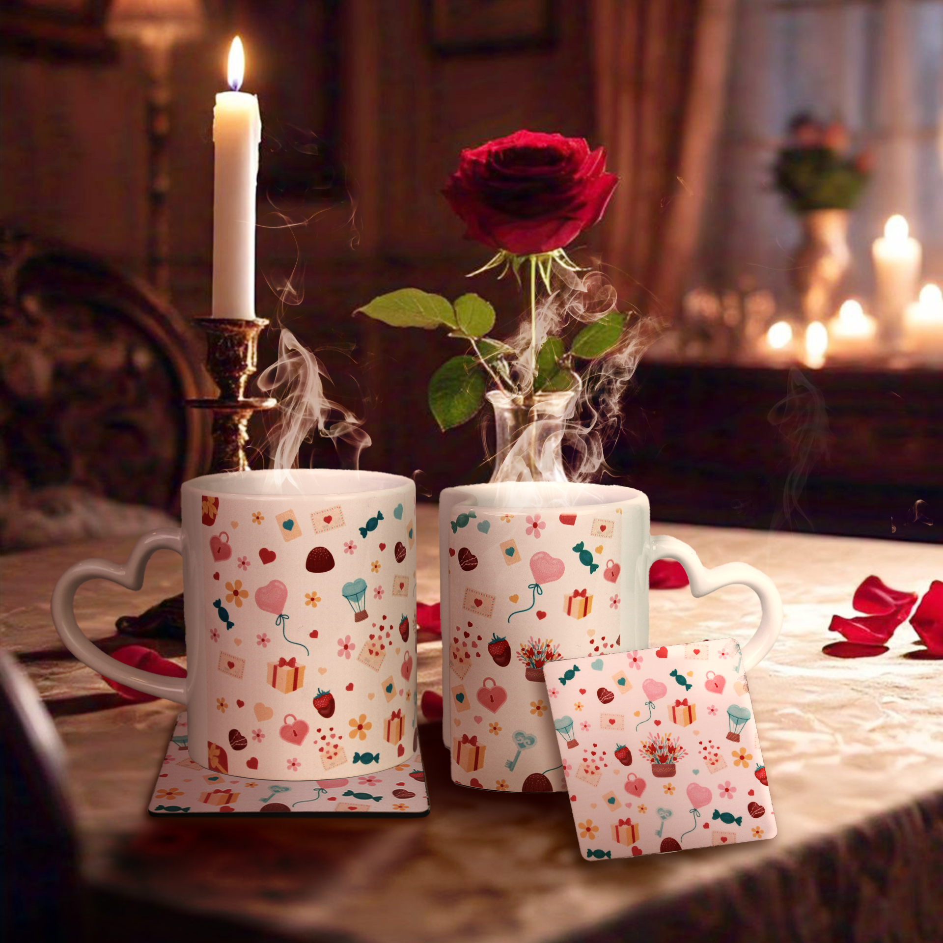 Perfect Pair: Lover Mugs & Coasters Combo