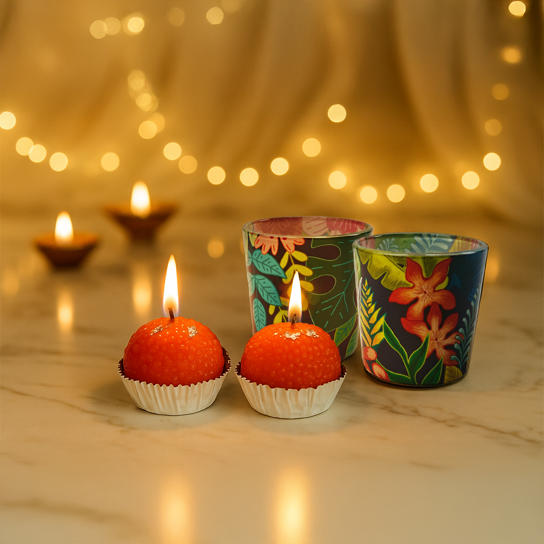 Glass Candle Votives X Laddoo Candles