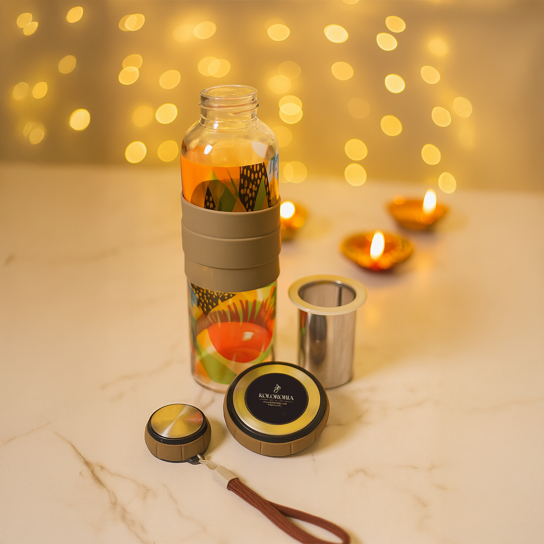 Infusion Bottle X Reversible Mat X Wooden Long Tea Chest