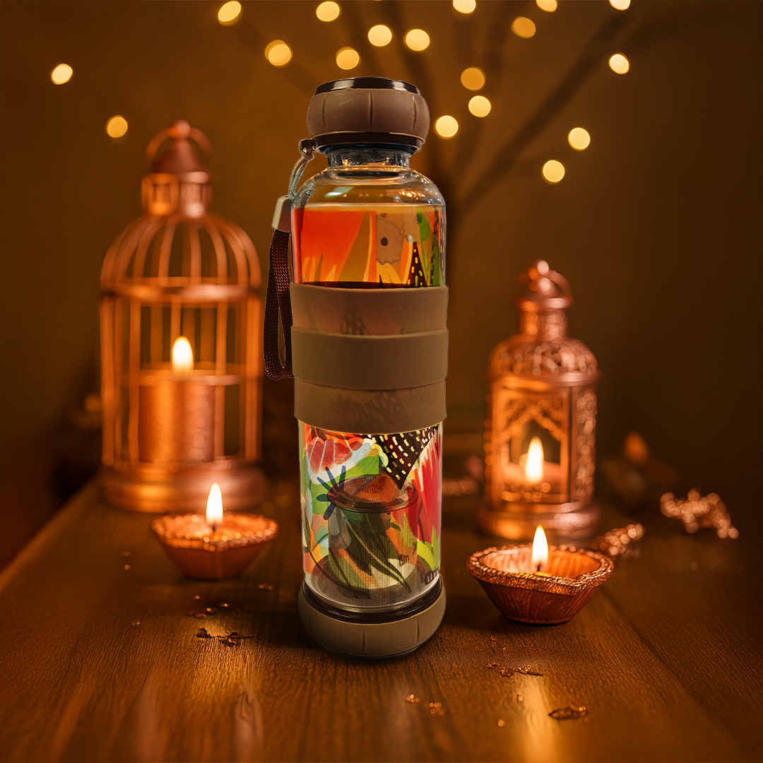 Infusion Bottle X Reversible Mat X Wooden Long Tea Chest