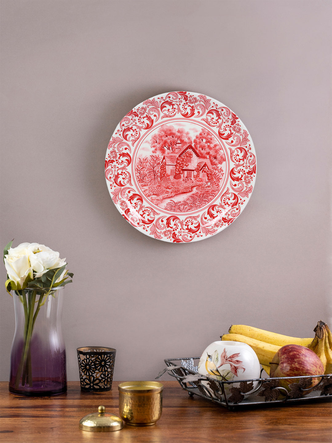 Decorative Wall Plate - Red Pottery