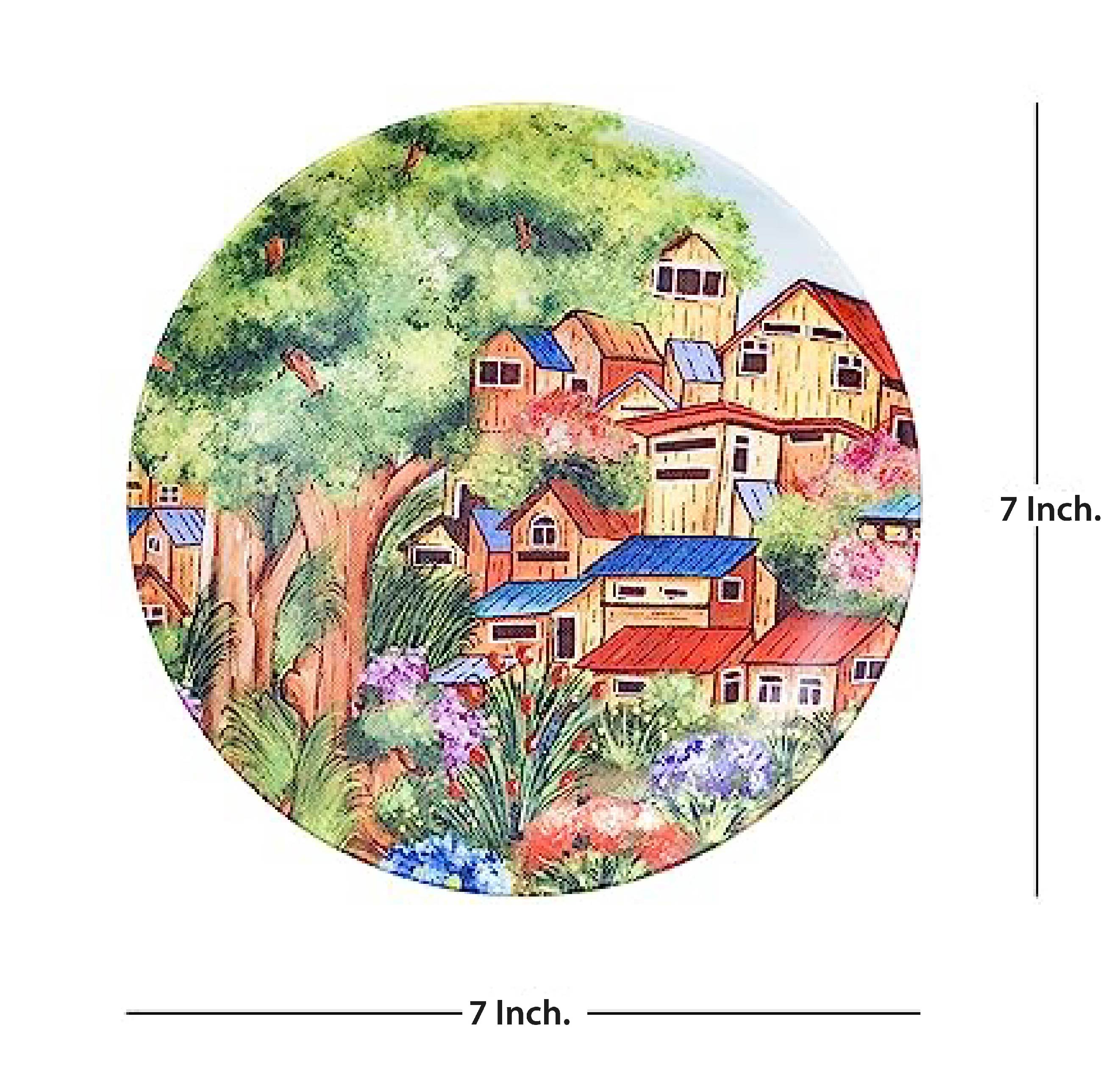 Decorative Wall Plates - A close-Knit Town