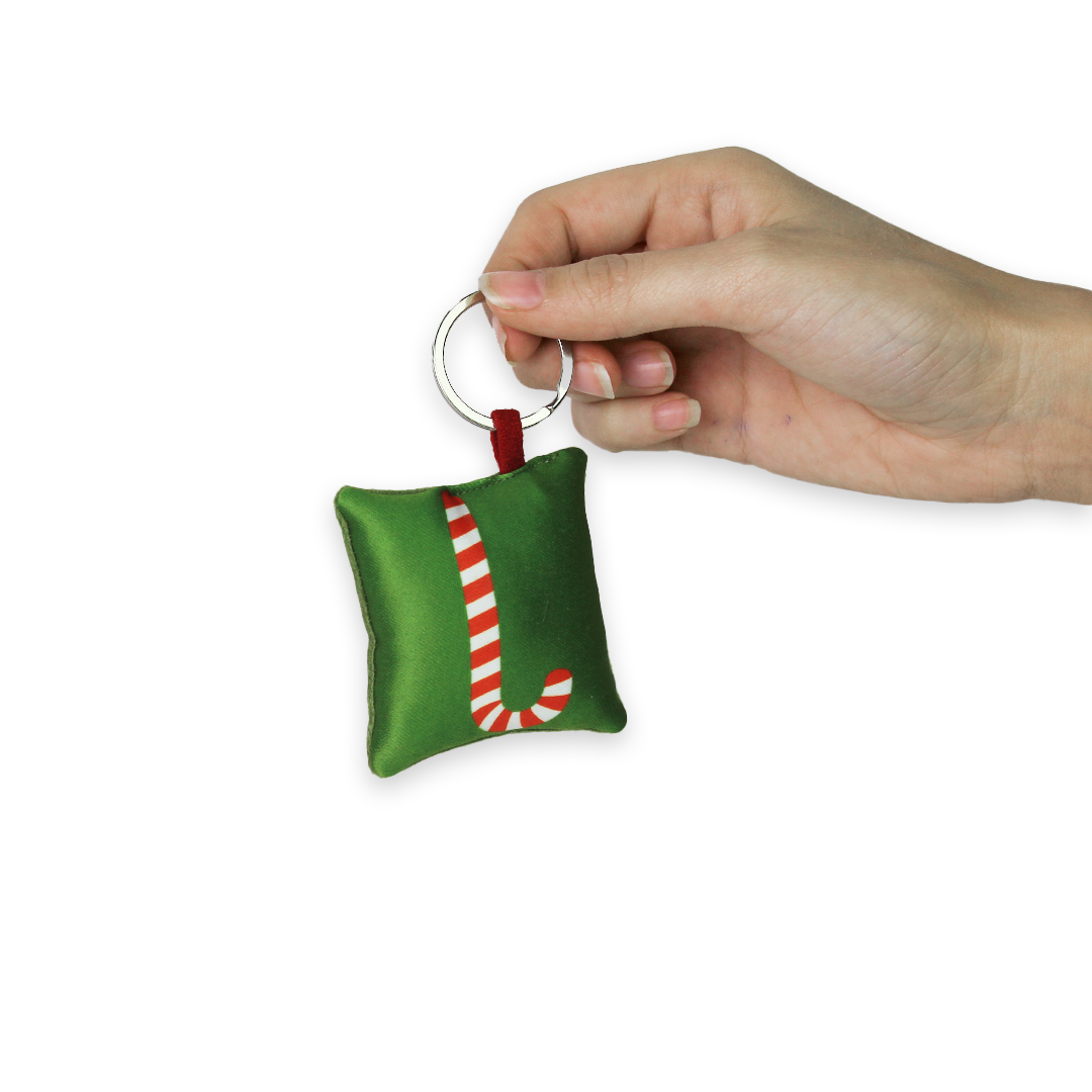 Cushion Keychain - Candycane