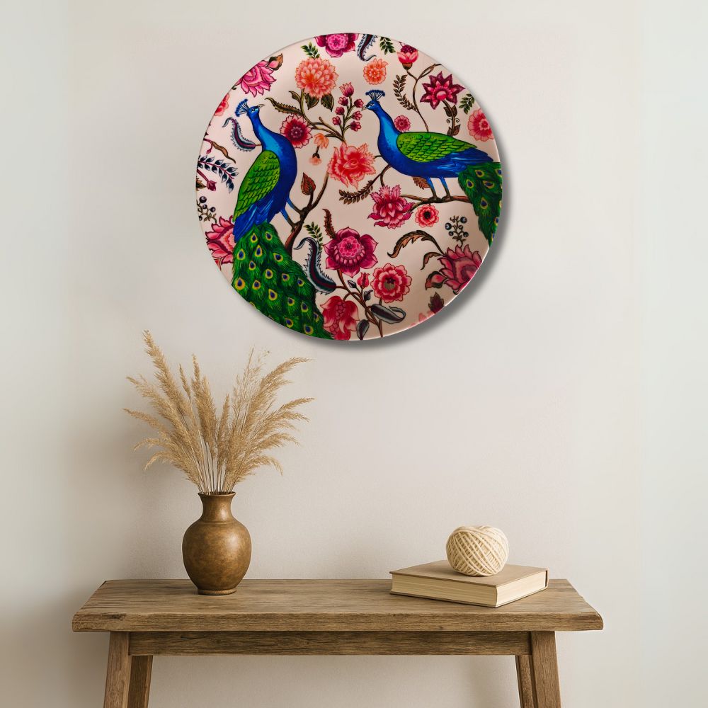 Decorative Wall Plate - Garden Jewel Peacock