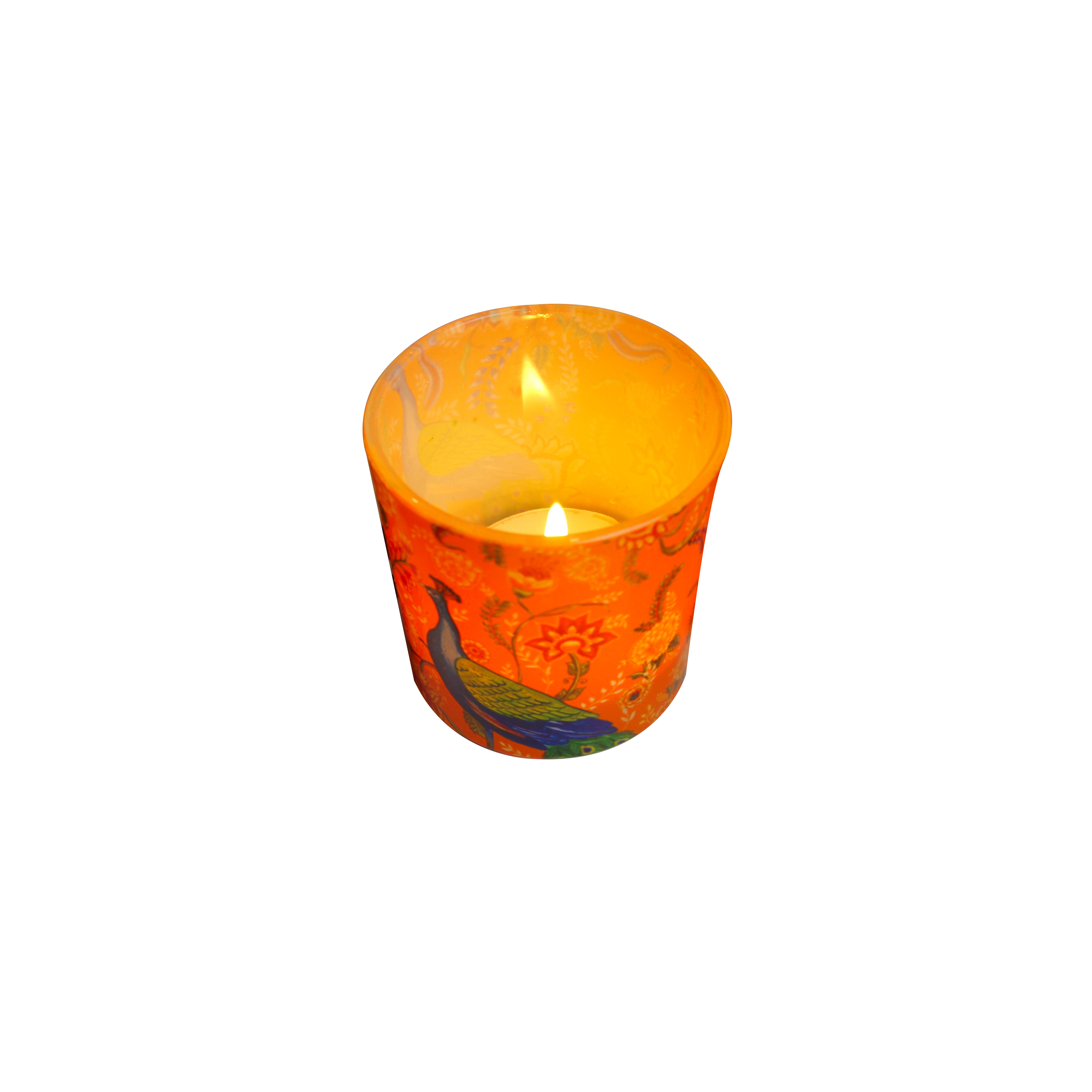 Candle Votives (Set of 2) - GRACEFUL PEACOCK