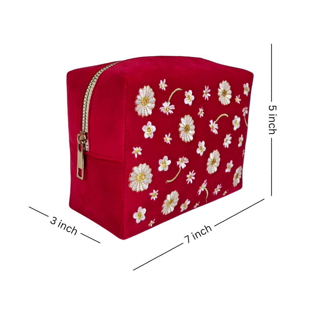 Travel Pouch - Rose Pop Daisies