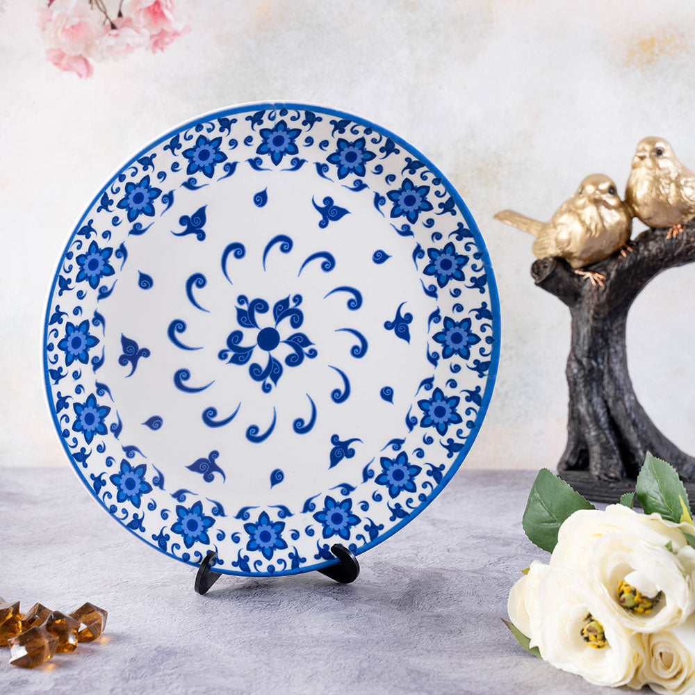 Decorative Wall Plates - Floral Blue pottery
