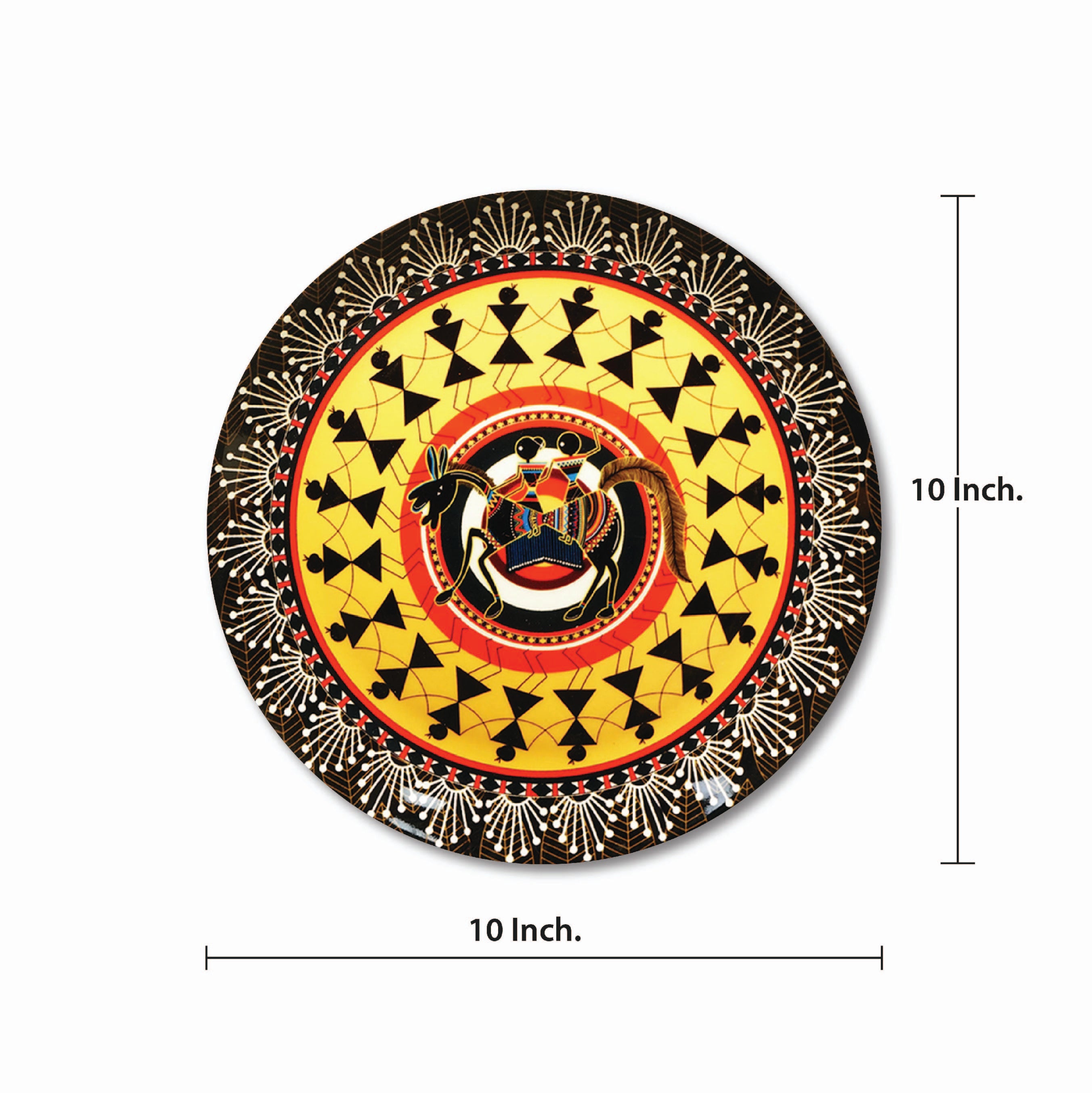 Decorative Wall Plates - Rustic Warli