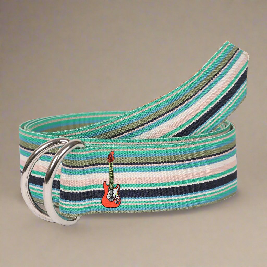 Opal Grosgrain Ribbon D-Ring Belt