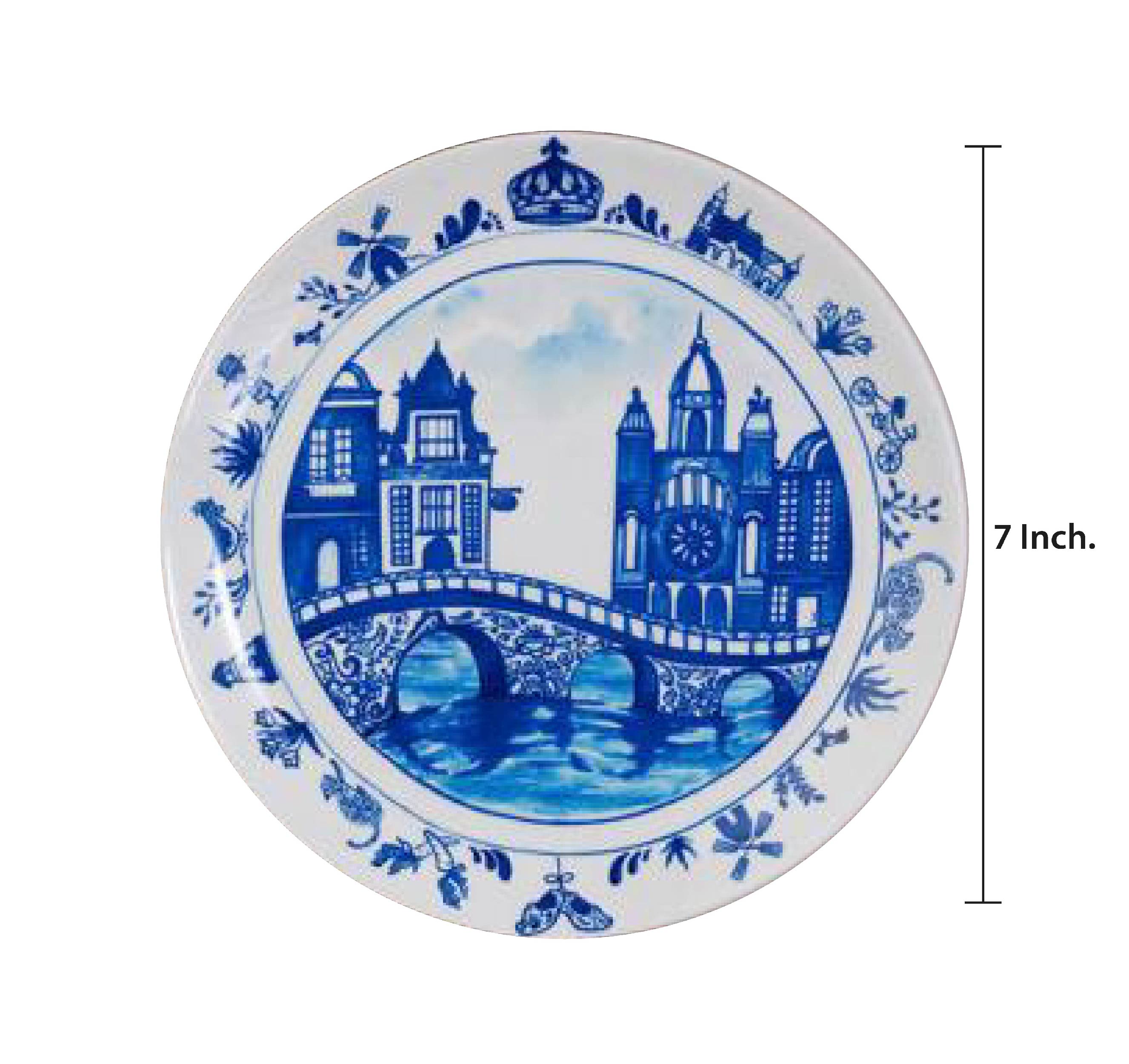 Decorative Wall Plate - Bridge Blue Pottery