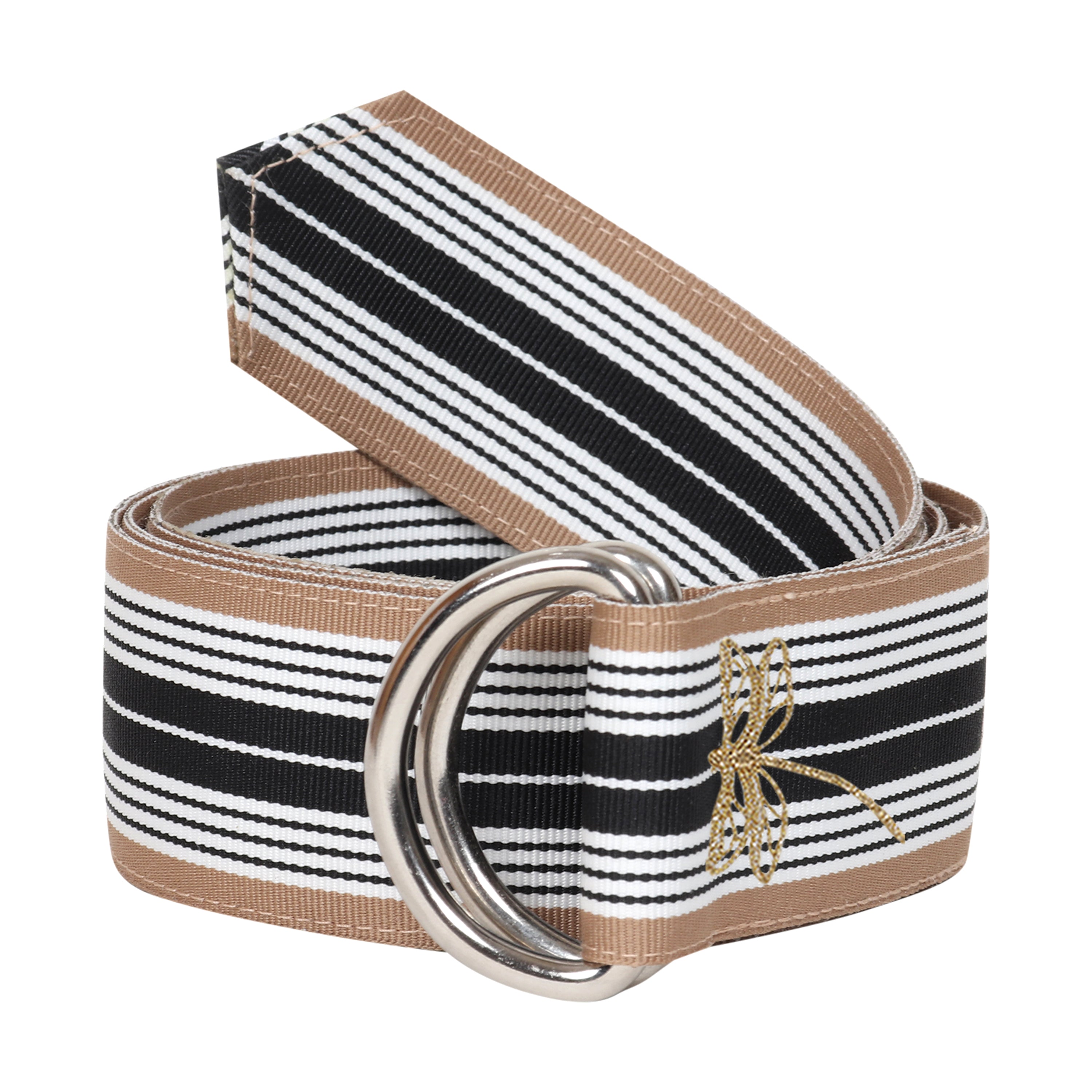 Arden Grosgrain Ribbon D-Ring Embroidered Belts