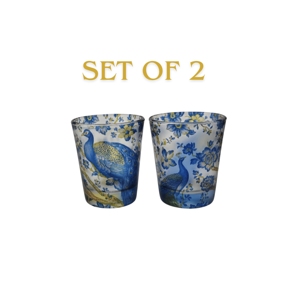 Glass Shot Glasses - Royal Plumage Paradise
