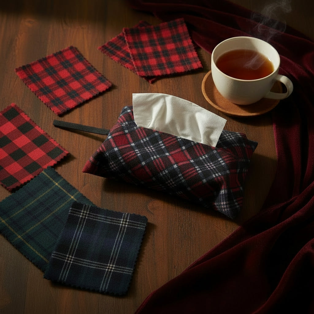 Tissue Cover Red Blue