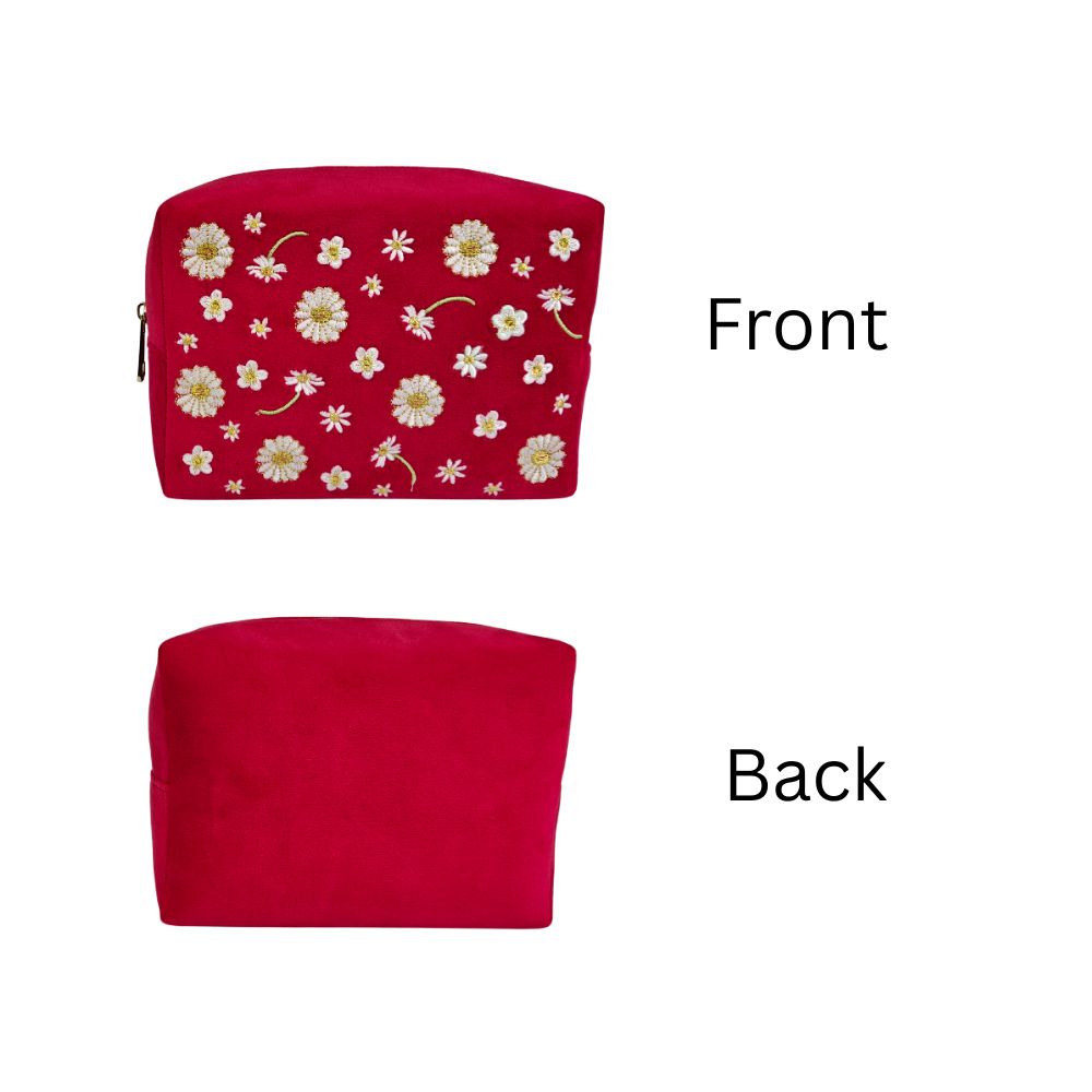 Travel Pouch - Rose Pop Daisies