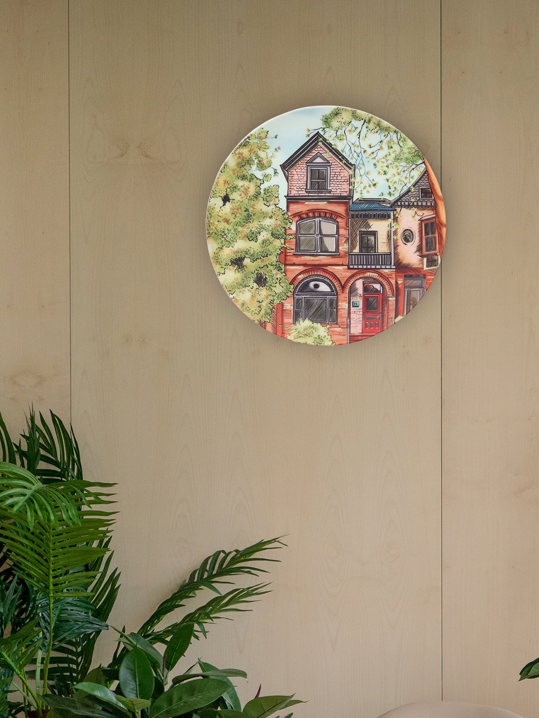 Decorative Wall Plate - Architecture Victorian House (Matte Finish)