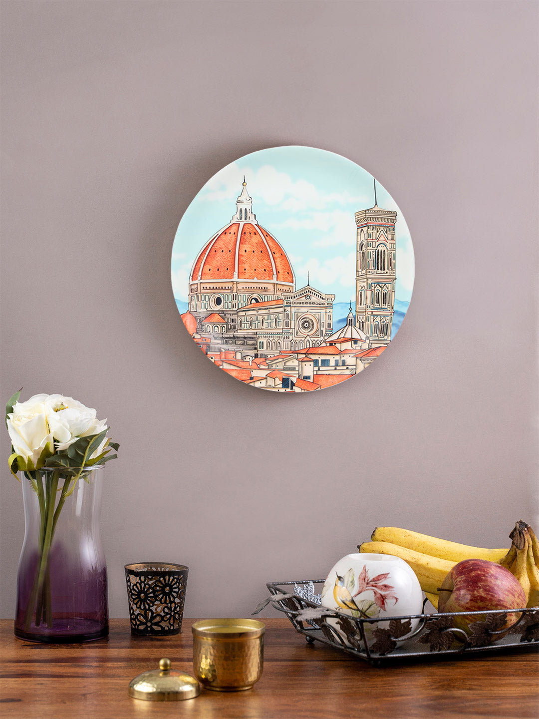 Decorative Wall Plate - European Architecture Florence Cathedral (Matte Finish)