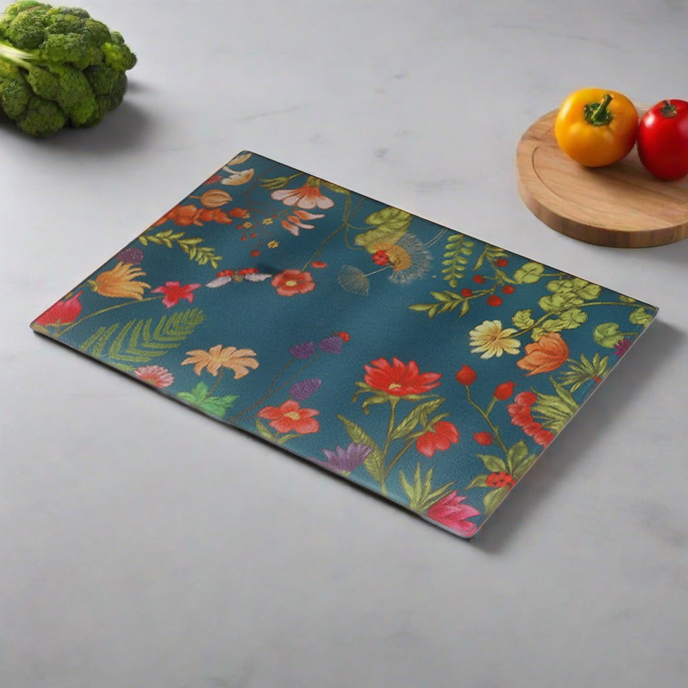 Chopping Board - Floral Bliss Blue