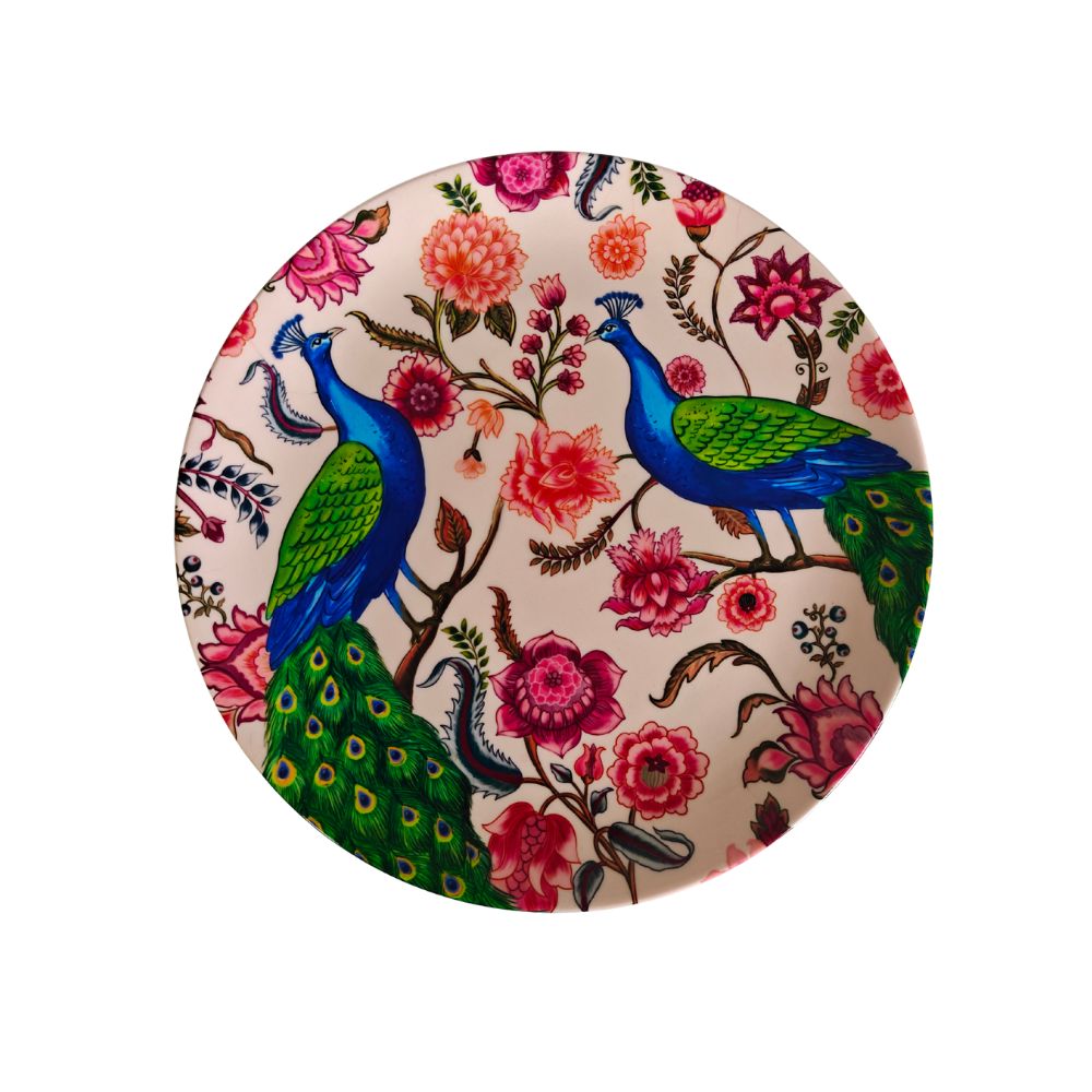 Decorative Wall Plate - Garden Jewel Peacock