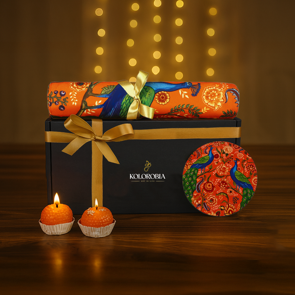 Reversible Mat X Wooden Coasters X Laddoo Candle